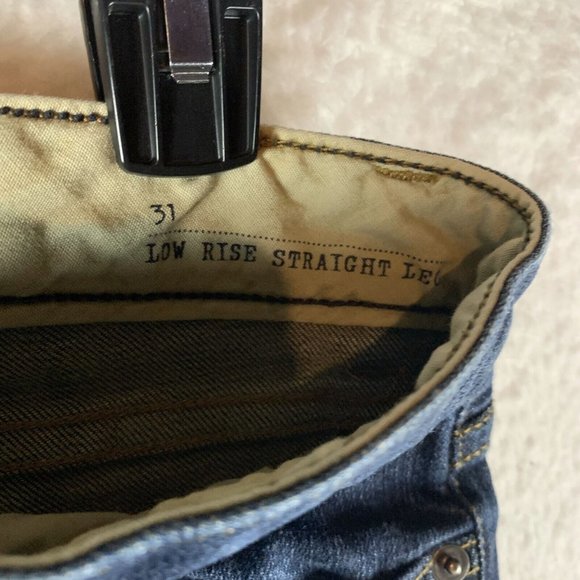 Lands' End Canvas Jeans Women's 31 Blue Denim Stretch Low Rise Straight Leg 7882 - Picture 6 of 8